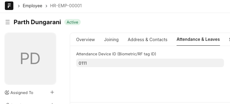 Employee Biometric ID Mapping